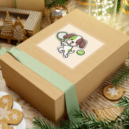 Tennis Dog Stickers (Beige)
