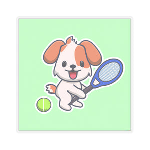 Tennis Dog Stickers (Mint)