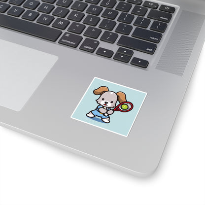 Tennis Dog Sticker (Blue)