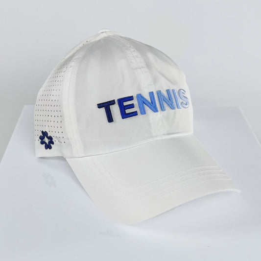 Vimhue TENNIS Blue Ombre Puff, Sun Goddess, Tuck In Strap, white, UPF 50+