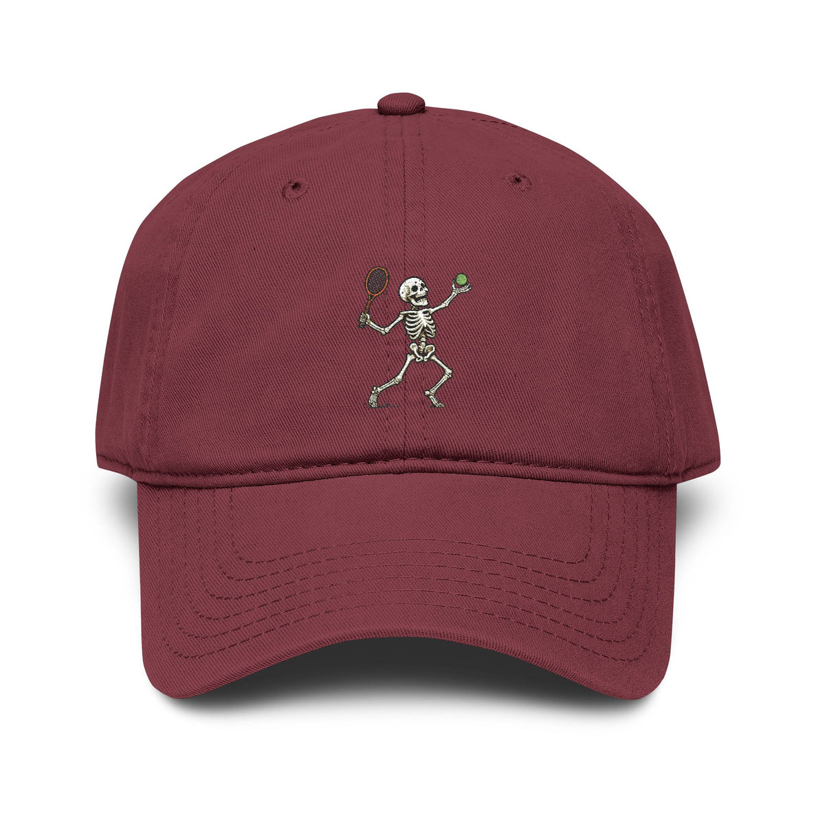 All About Tennis Skeleton Garment Washed Baseball Cap