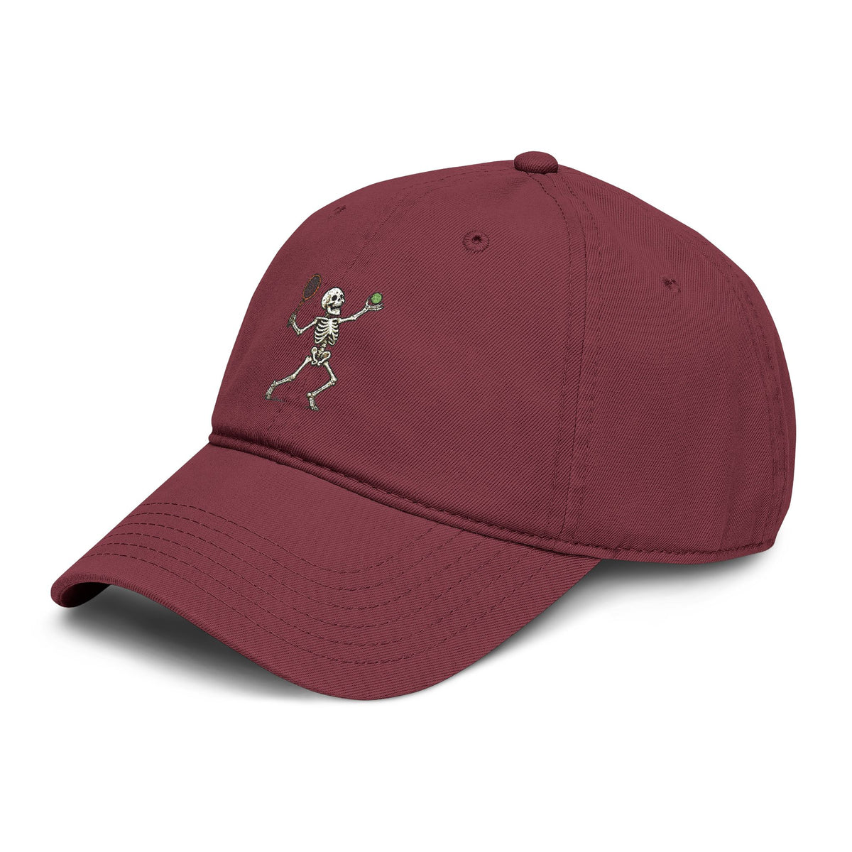 All About Tennis Skeleton Garment Washed Baseball Cap