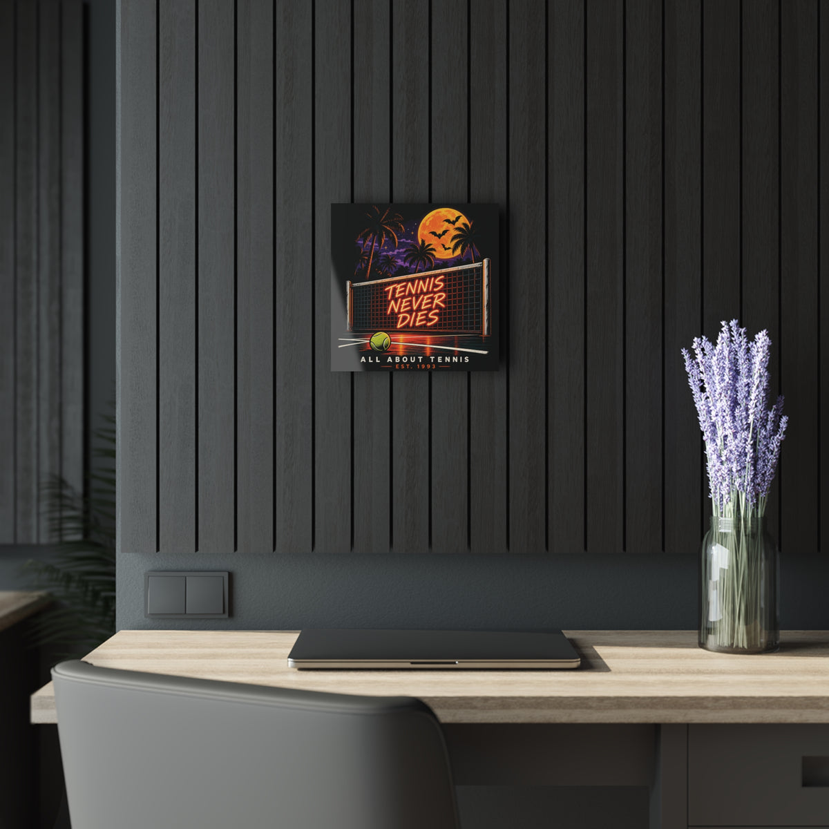 Tennis Never Dies Acrylic Prints (French Cleat Hanging)