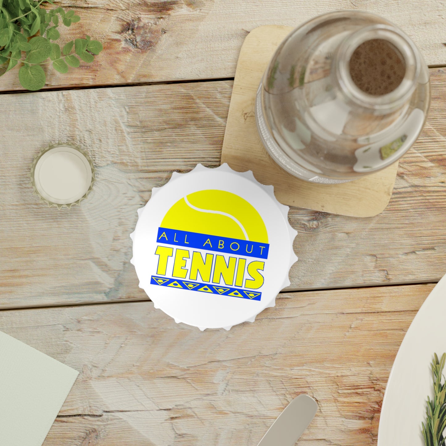 All About Tennis Bottle Opener (Light Yellow)