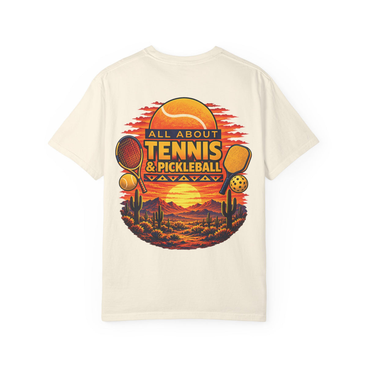 All About Tennis Sunset Garment-Dyed T-shirt