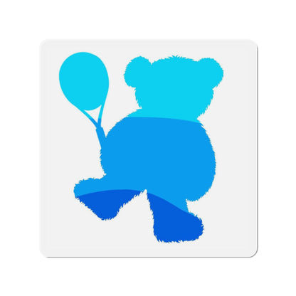 Tennis Teddy Bear - Die-Cut Magnets