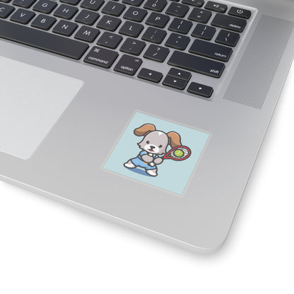 Tennis Dog Sticker (Blue)