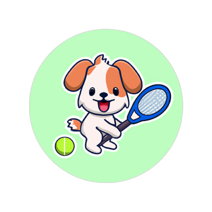 Mint Dog Transparent Outdoor Stickers, Round, 1pcs
