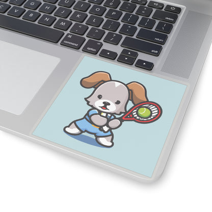 Tennis Dog Sticker (Blue)