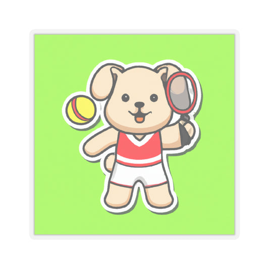 Tennis Dog Stickers (Green)
