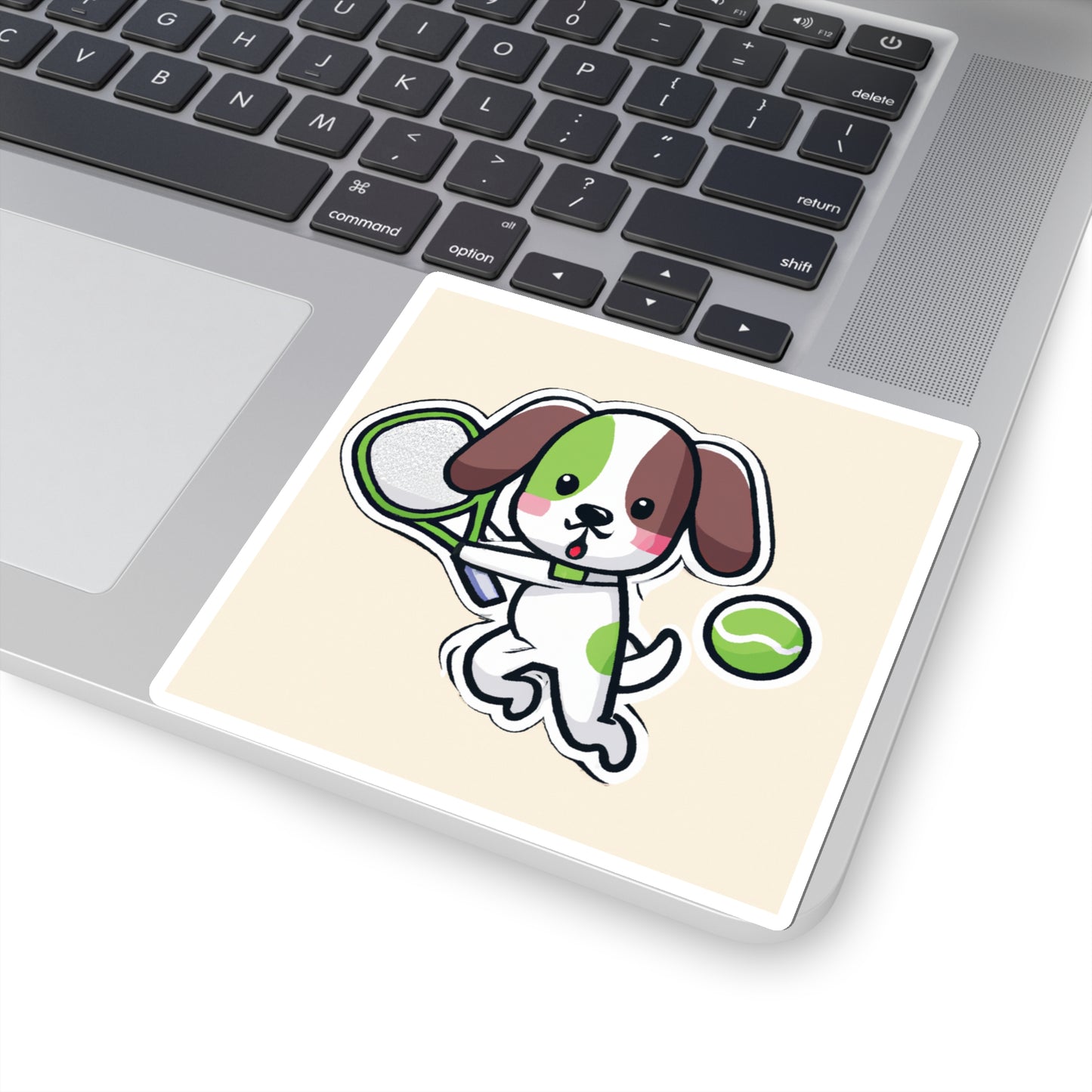 Tennis Dog Stickers (Beige)