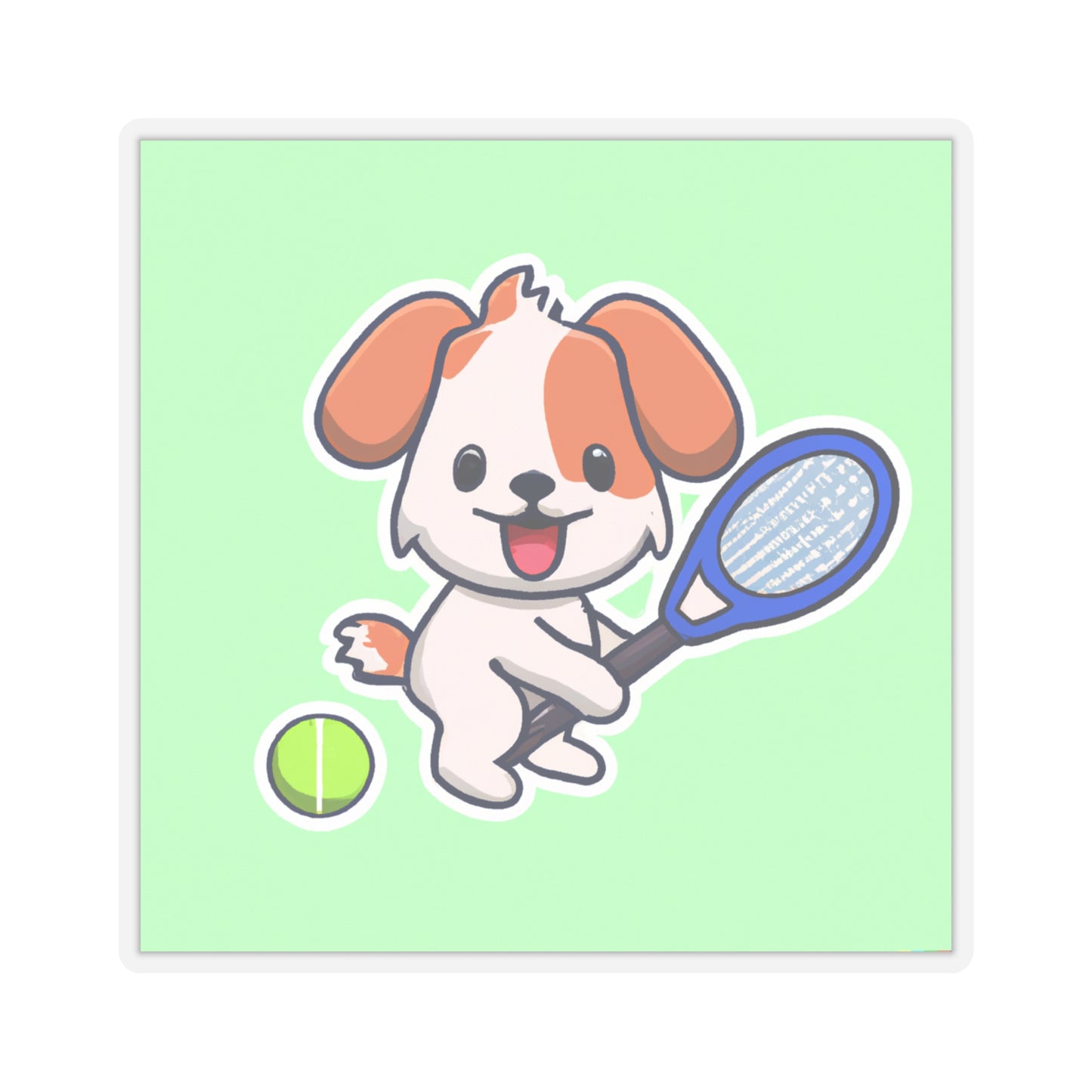 Tennis Dog Stickers (Mint)