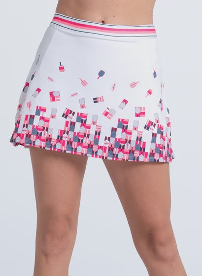 Lucky In Love Women's Pixel Rally Pickleball Skirt CB840-52F110