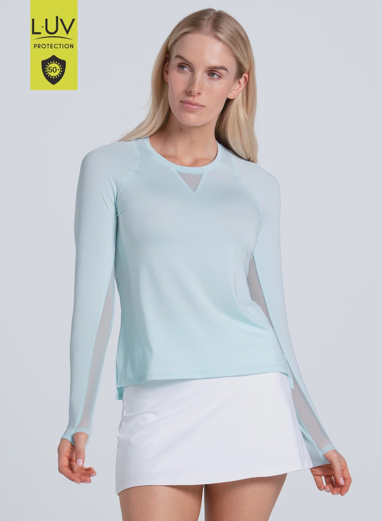 Lucky In Love Women's High Low Breezy Long Sleeve CT977-446 Wave