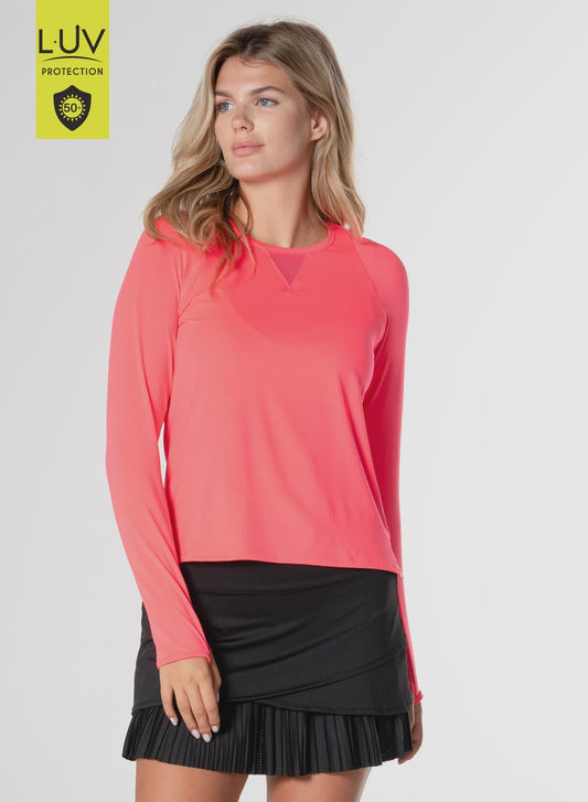 Lucky In Love Ladies High Low Breezy Long Sleeve - CCR