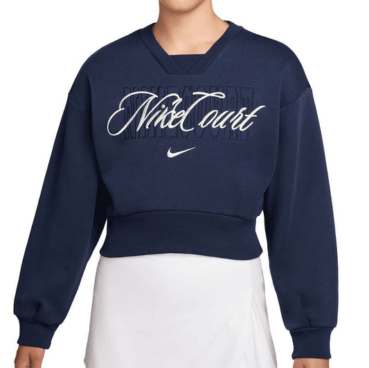 Nike Court Women's Fleece Crew - Midnight Sail IB0757-410