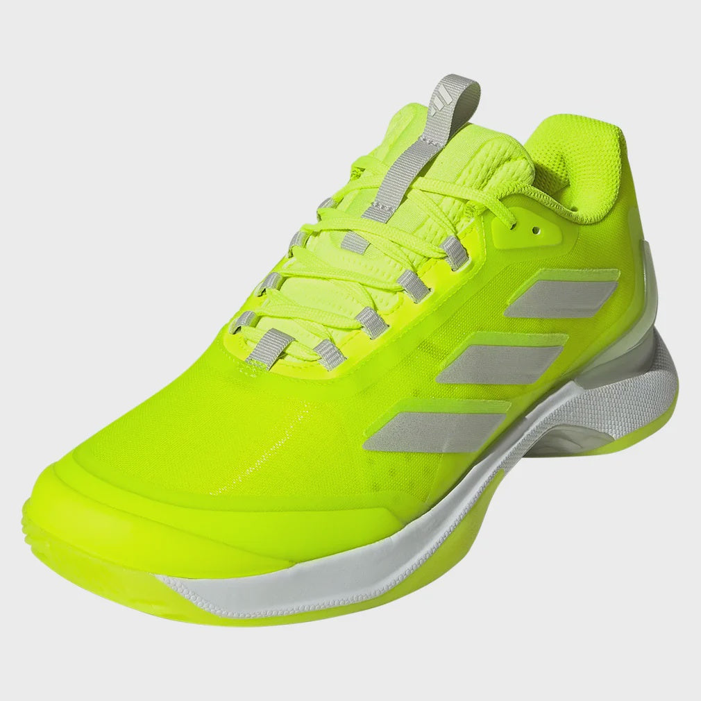 Adidas Women`s Avacourt 2 Tennis Shoes Lucid Lemon and White