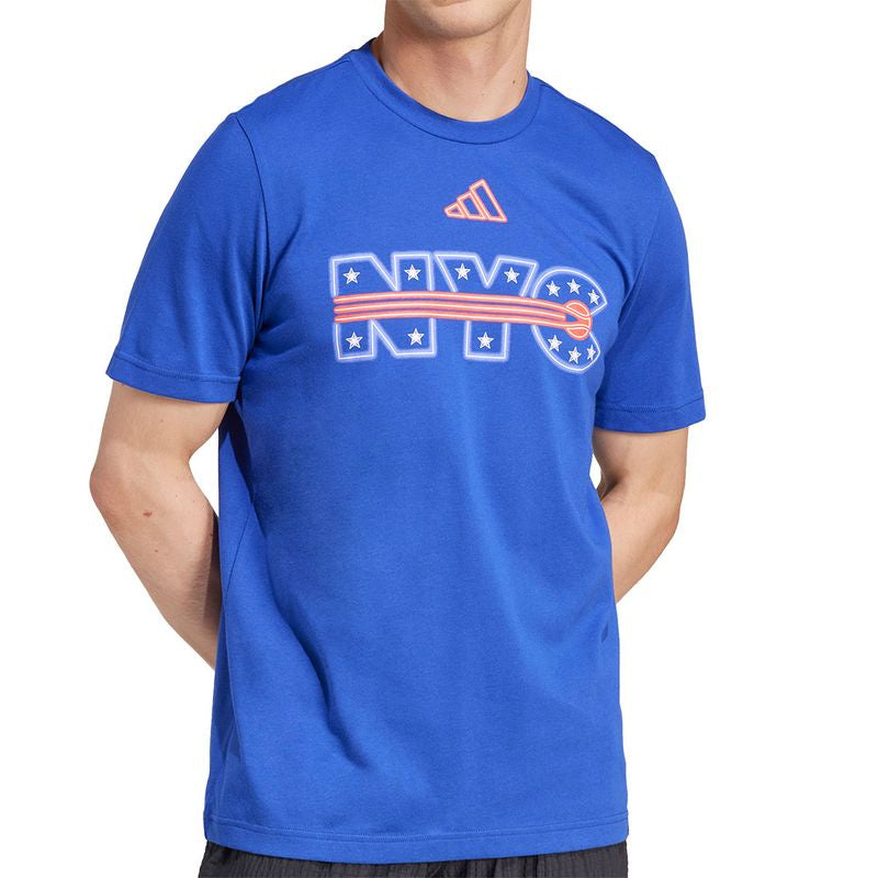adidas Men's Graphic Tee Shirt - Blue NYC