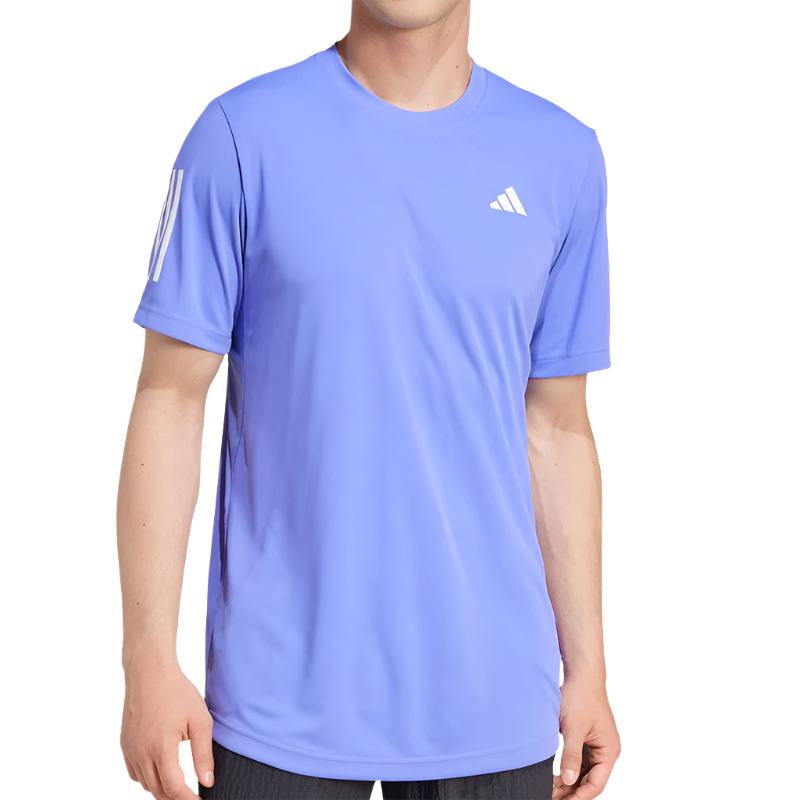 Adidas Men's Club 3 Stripe Tee - Cobalt Blue