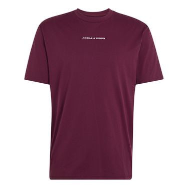 Adidas Men's Tennis Culture Tee  -Maroon KQ8022