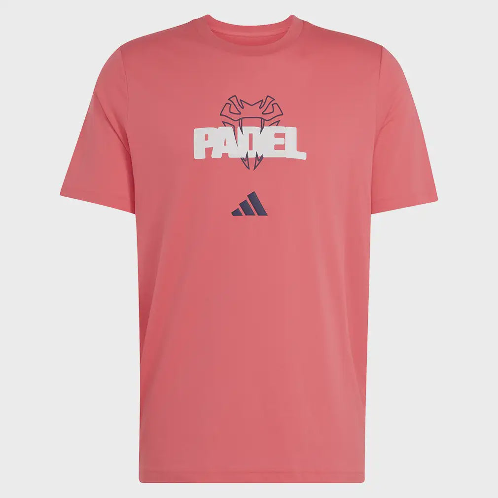 Adidas Men's Graphic Padel Tee Pure Turbo - KR2324