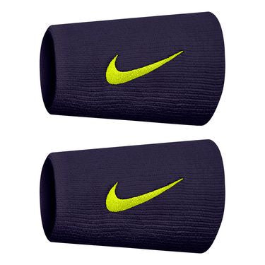 Nike Double Wristband 2 Pack - Grape/Volt N0002466-577