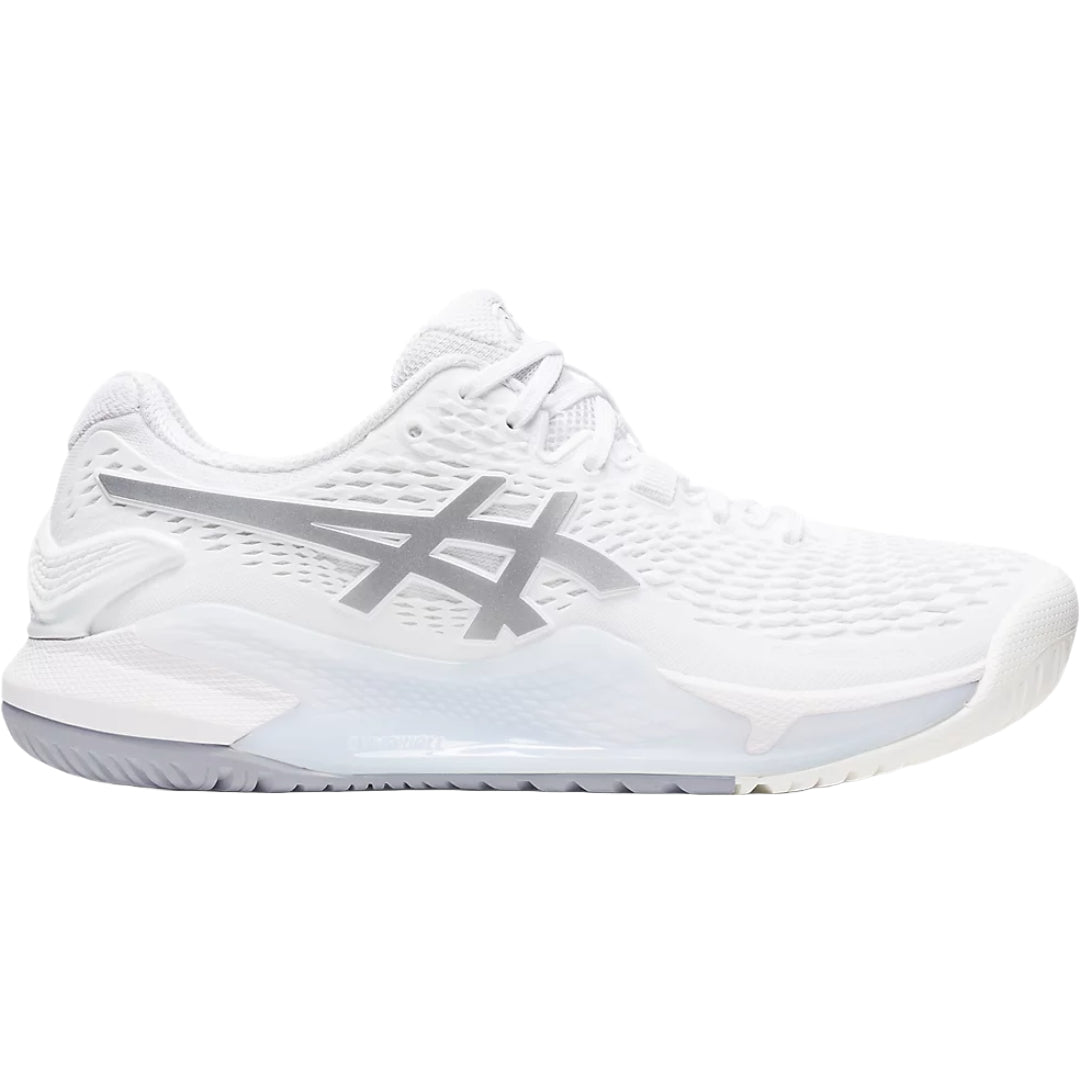 Asics Women s Gel Resolution 9 Wide White Pure Silver1042A226 100