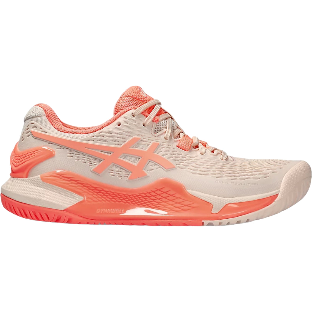 Asics Women's Gel Resolution 9 Tennis Shoes - Pearl Pink/Sun Coral