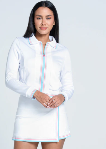 Lucky In Love Women's Retro Revival Jacket - CJ15-86A WHT110