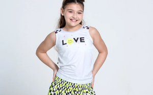 Lucky In Love Girls Highly Smiley Tank - WHT