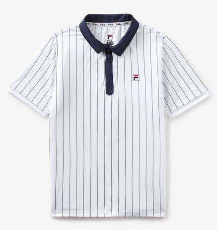 Fila Junior Polo - White/Fila Navy
