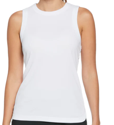 Penguin Women's Ribbed Tennis Tank - White