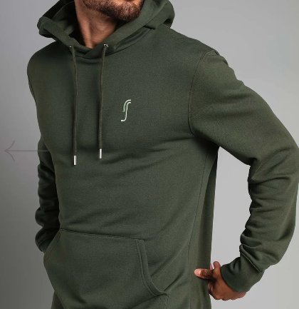 RS Men's Paris Hoodie - Deep grey/green