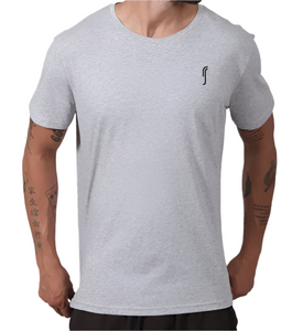 Men's Paris Cotton Tee - Grey Malange/Black