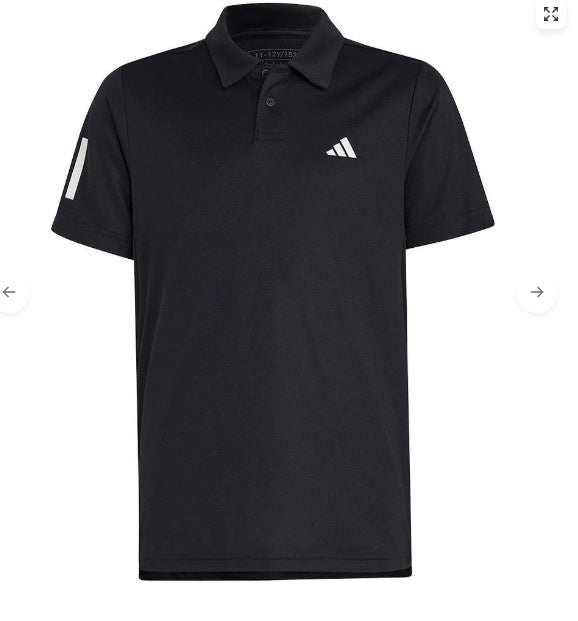 Adidas Boy's Club 3s Polo- Black
