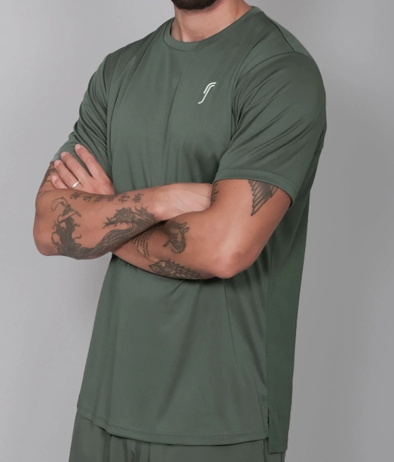 RS Sports  Men's Performance Tee - Court Green