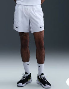 Nike Men's Rafas Nike Dri-FIT ADV 7" Tennis Shorts- white