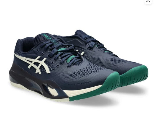 Asics Men`s GEL-Resolution X Wide Tennis Shoes- 400 Midnight and Cream