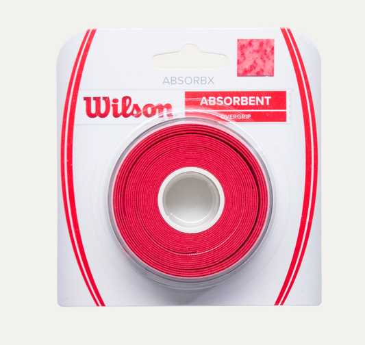 Wilson AbsorbX Overgrip Pickleball 3 Pack - Black/Red