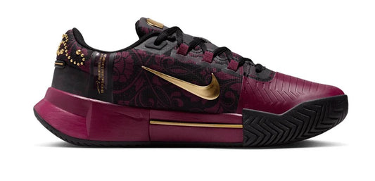 Nike Women's Osaka Zoom GP Challenge 1 - Bordeaux and Metallic Gold  HQ2553-601