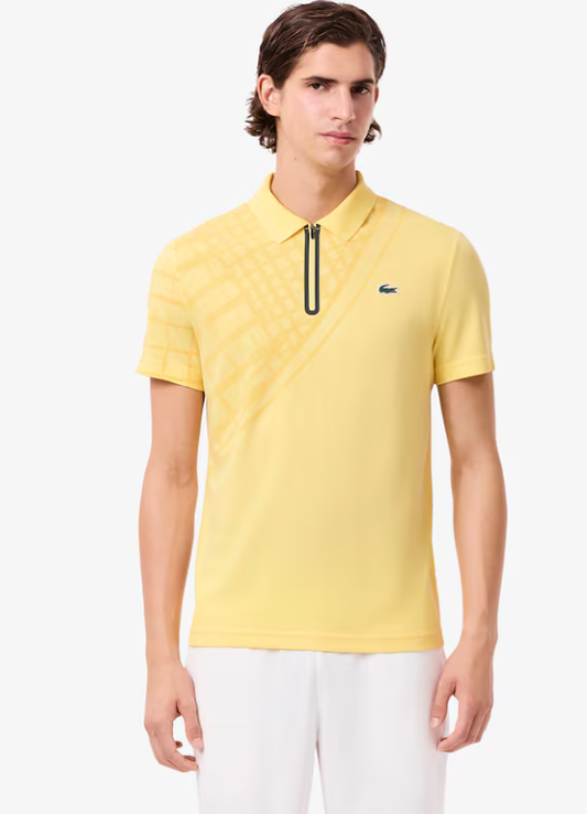 Lacoste Men's Ultra Dry Printed Slim Fit Tennis Polo-DH4756-51