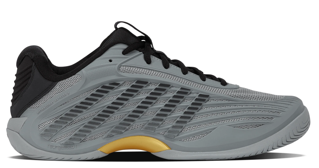 K-Swiss Men's Hypercourt Express 3- Ultimate Gray/ Moonless Night/ Gold 04603-062