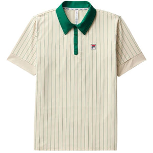 Fila Men's Performance Striped Polo - Green