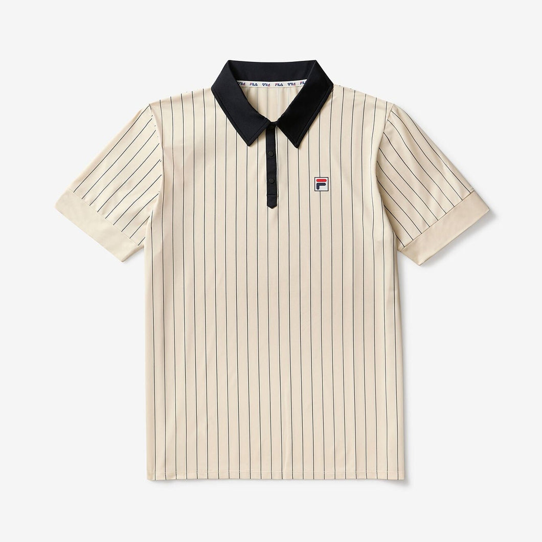 Fila Men's Performance Striped Polo - Black