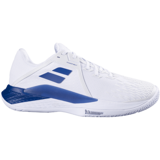Babolat Men's Propulse Fury 3 All Court Tennis Shoes - White / Dark Blue