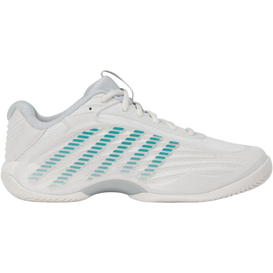 K-Swiss Women's Hypercourt Express 3 Wide Tennis Shoes - White/Blue - 94606-110