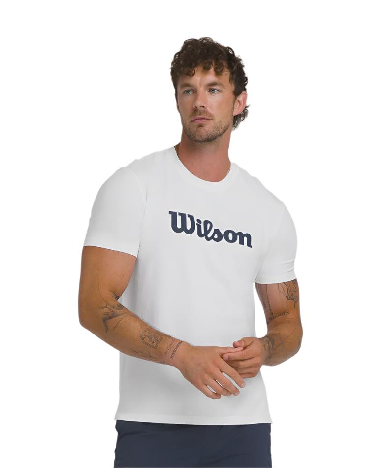 Wilson Men's Easy Street Tee - Bright White/Classic Navy