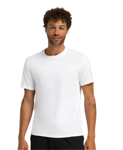 Wilson Men's Easy Street Tee - Bright White/Yellow Tennis Ball