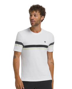 Wilson Men's All Season Striped Tee - Bright White