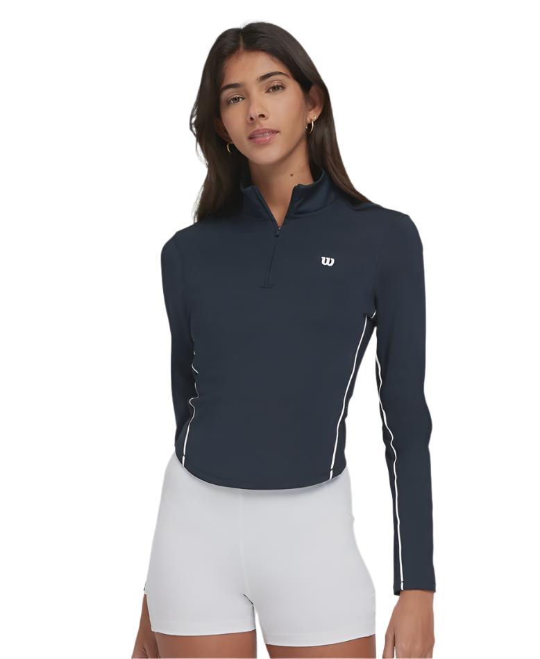 Wilson Ladie's Brentwood Half-Zip - Navy – All About Tennis